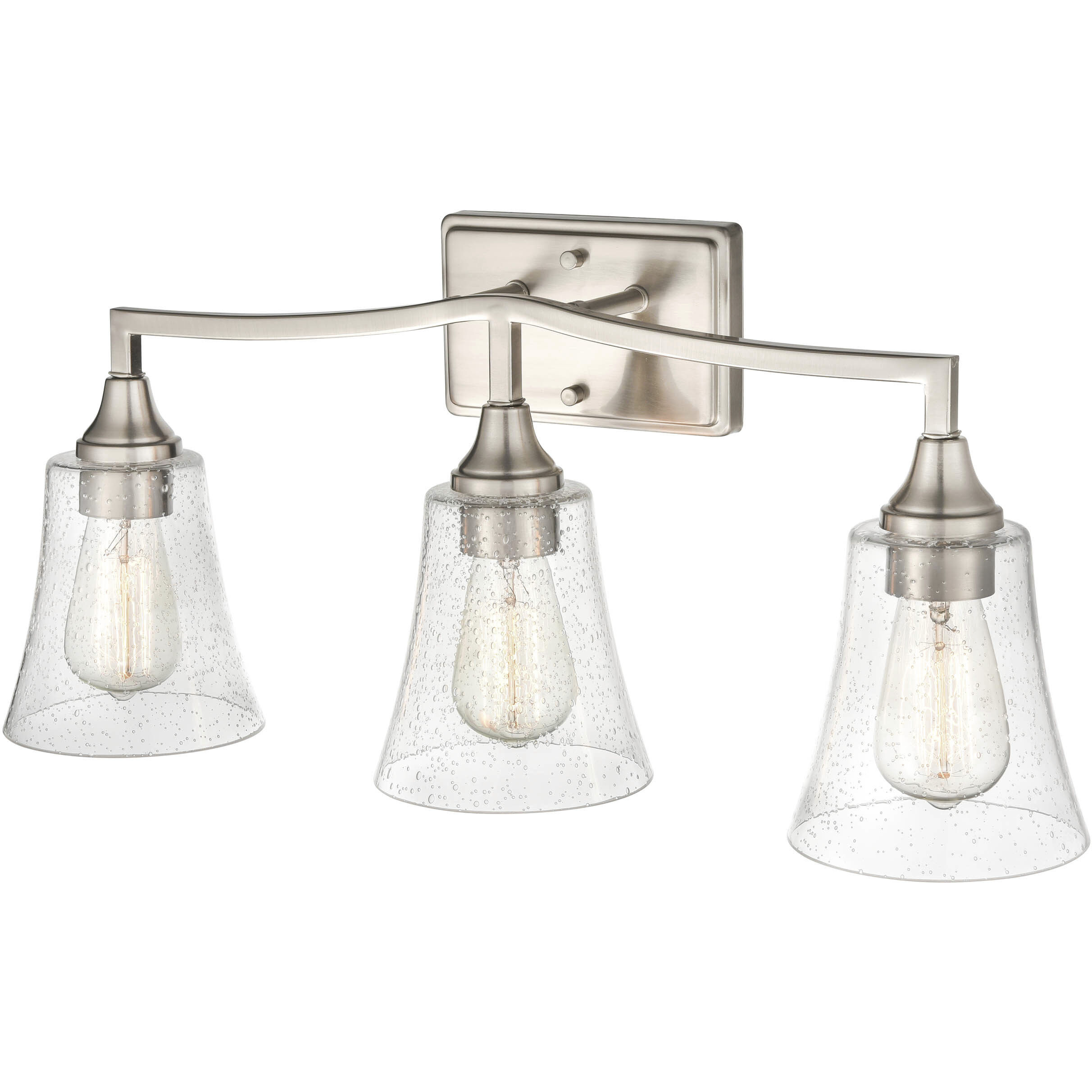 Caily 3 Light 24 inch Brushed Nickel Bathroom Vanity Light Wall Light